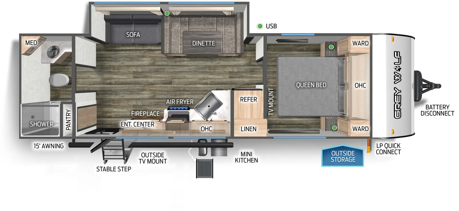 Grey Wolf 26LK Floorplan